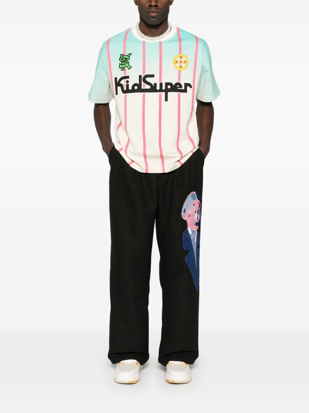 patch-detail trousers - 2
