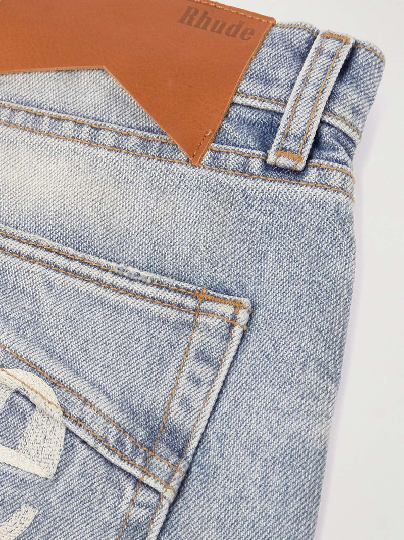 + Lamborghini Straight-Leg Printed Distressed Jeans 5