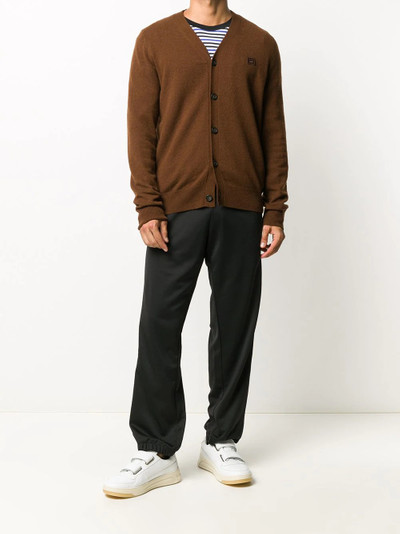 Acne Studios Face patch V-neck cardigan outlook