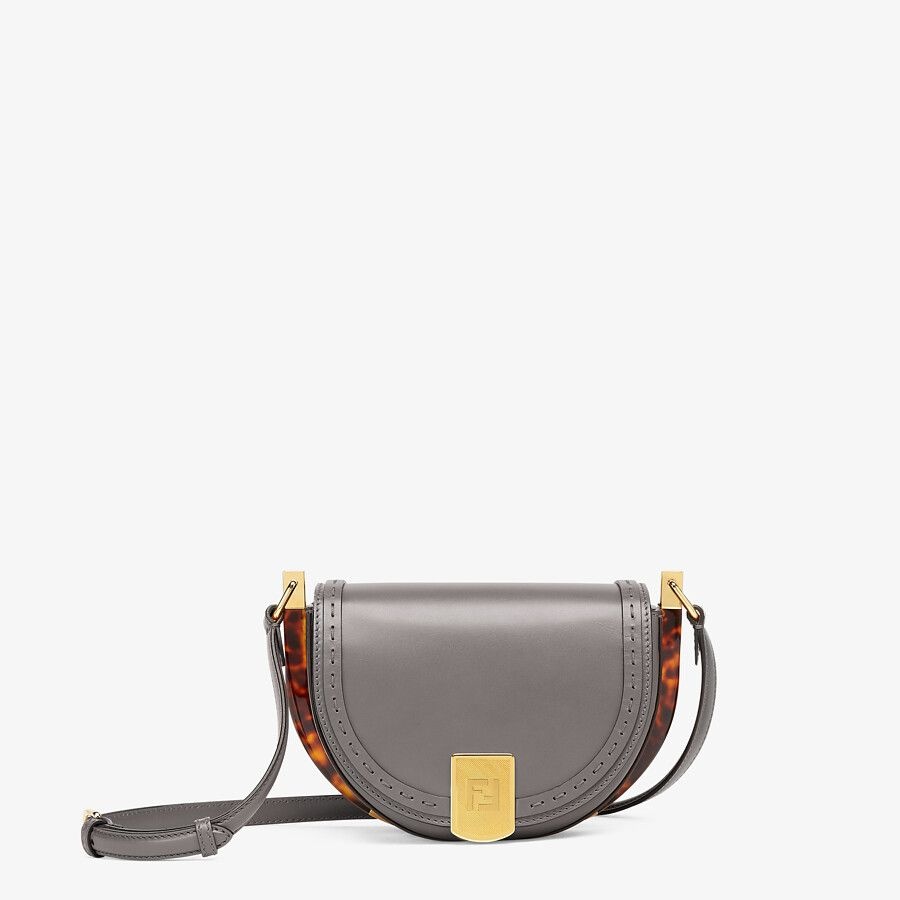 Gray leather bag - 1