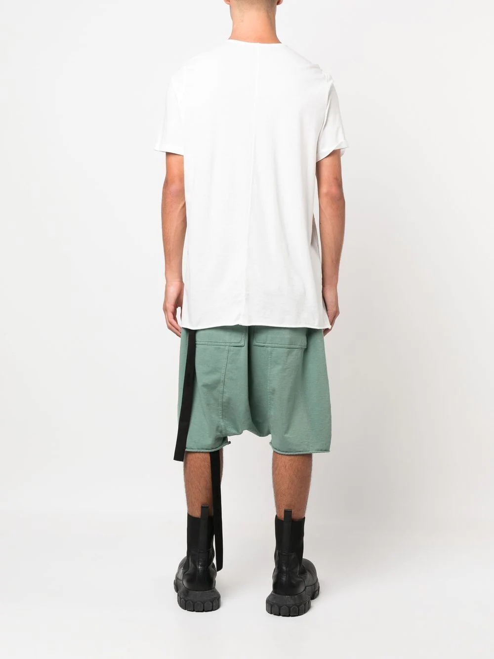 seam-detail short-sleeve T-Shirt - 4