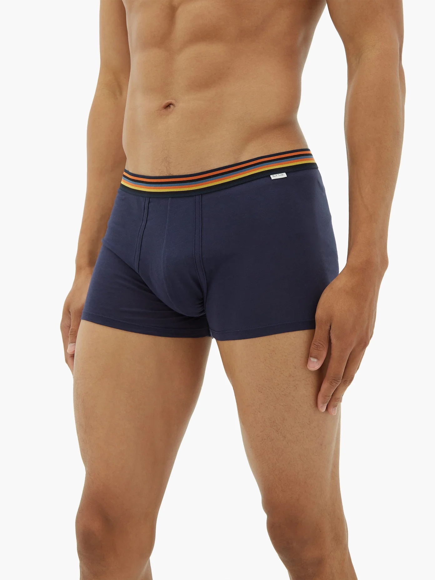 Striped-waistband pima-cotton jersey boxer briefs - 2