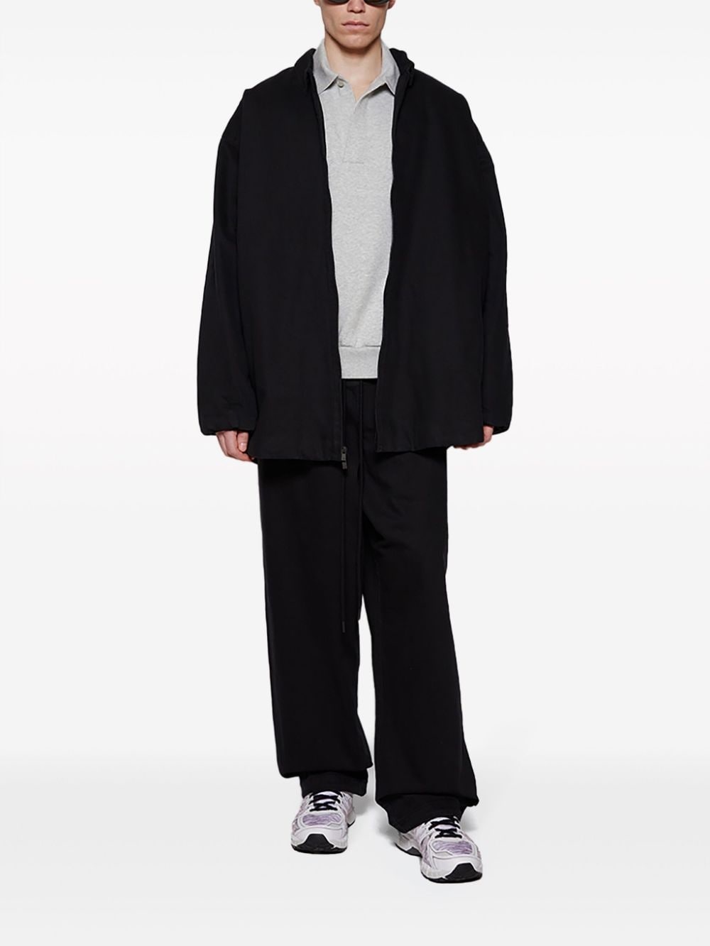 logo-appliquÃ© denim shirt jacket - 2
