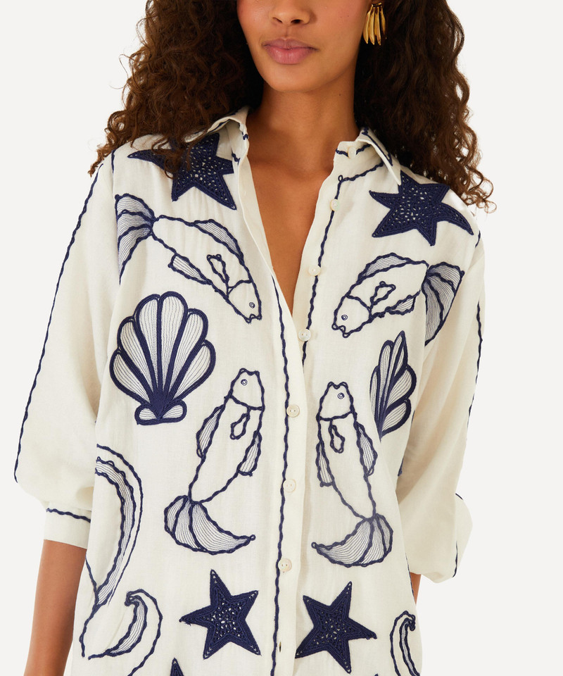 FARM RIO Off‑White Fresh Fish Shirt outlook