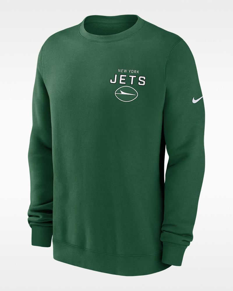 New York Jets Draw Block Club Men's Nike NFL Pullover Crew 1