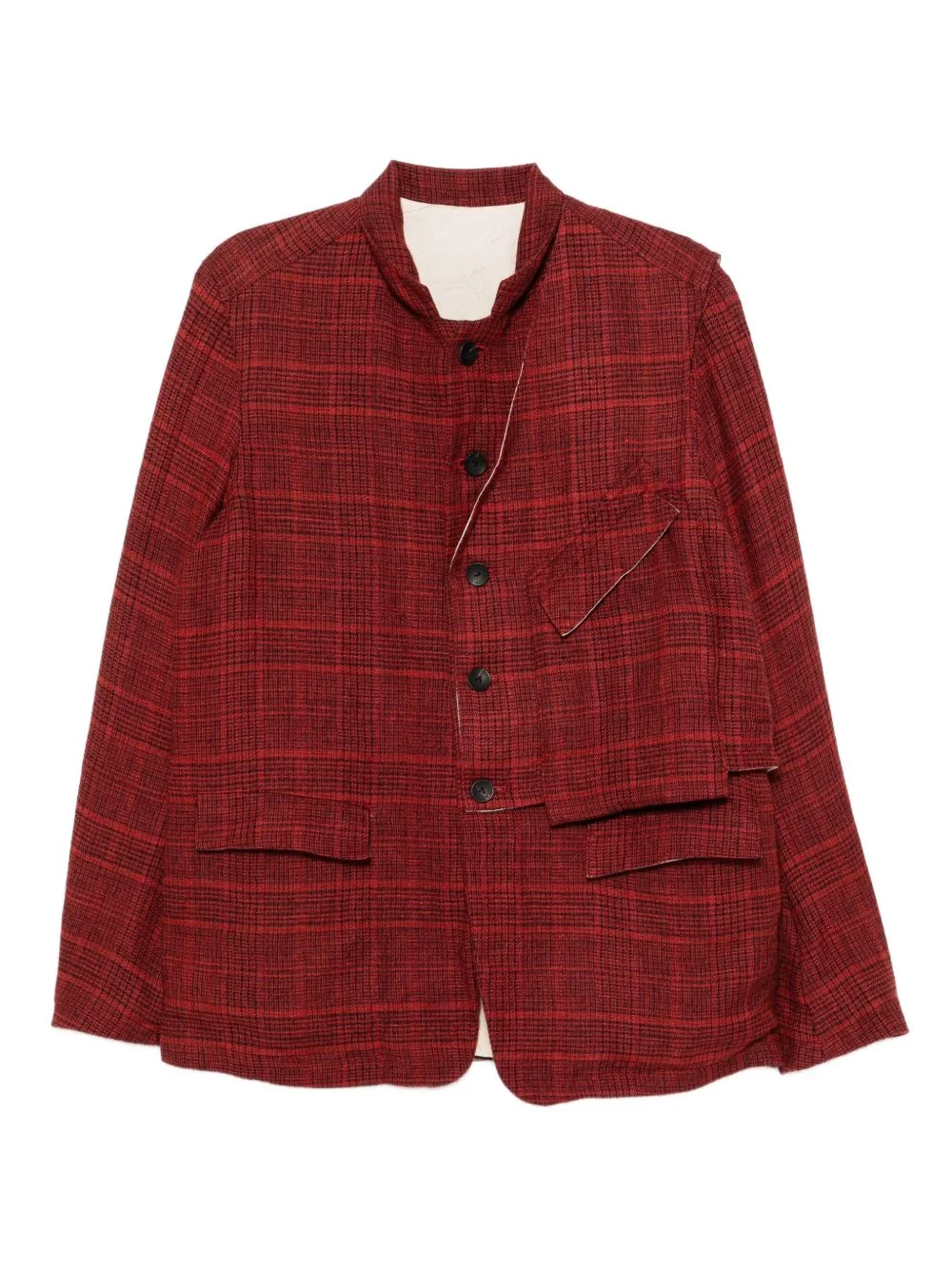 checked blazer - 1