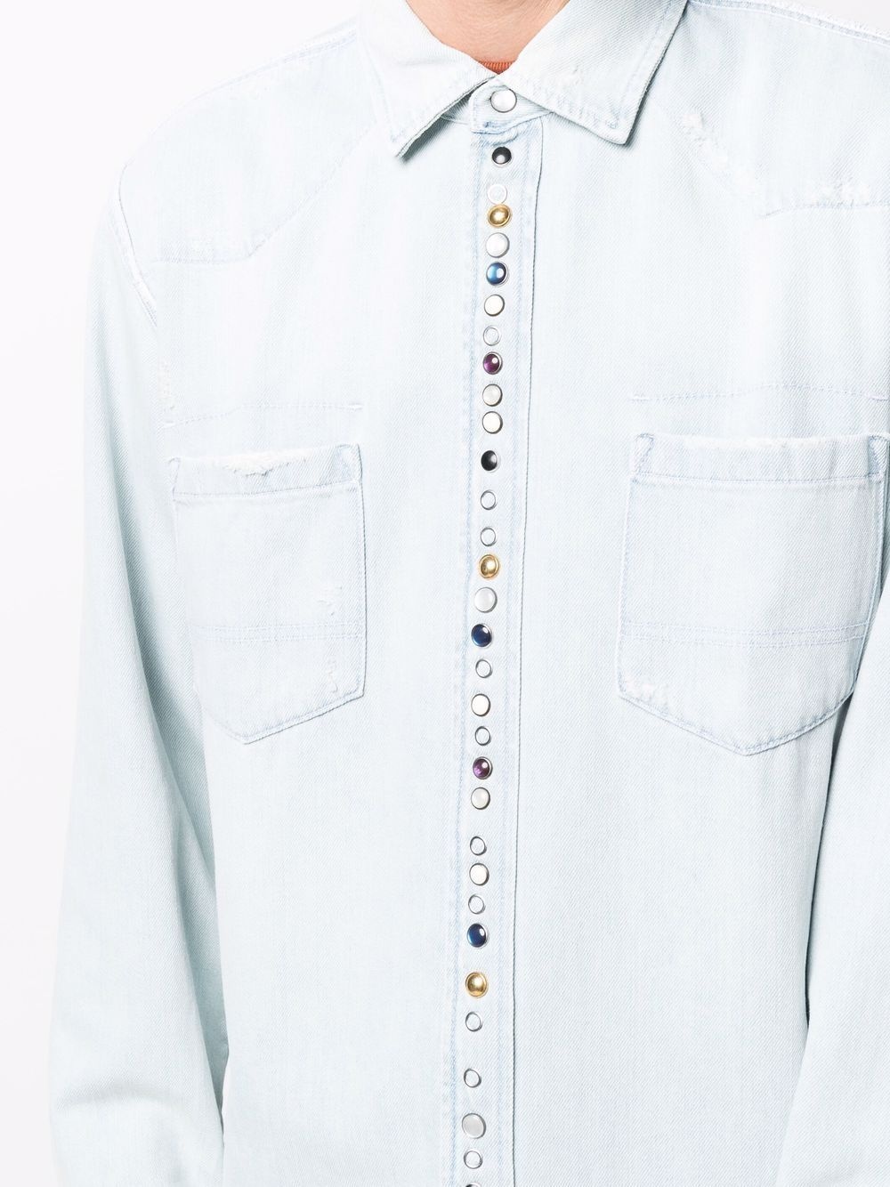 Golden Collection bleached denim shirt - 5