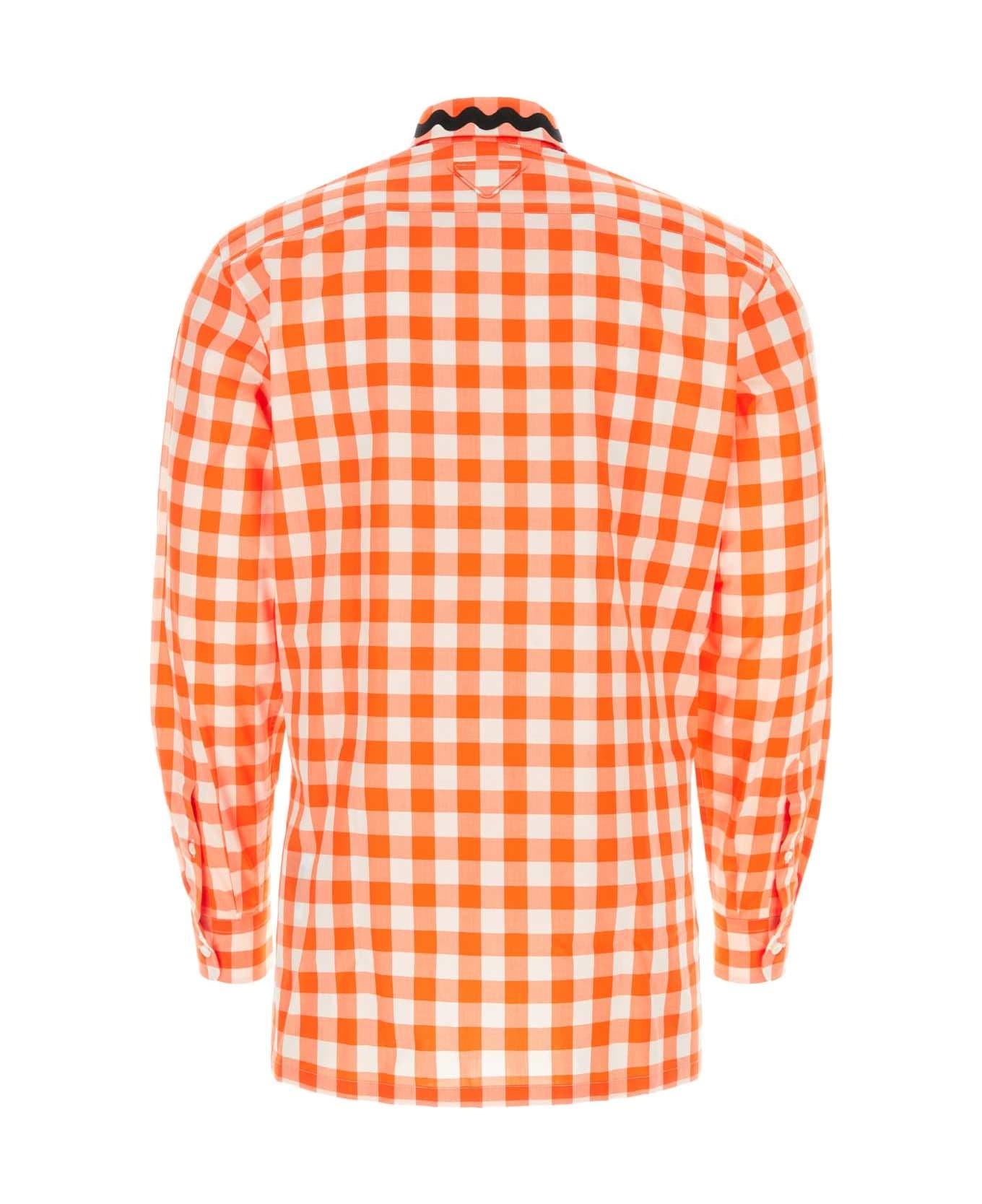 Prada Embroidered Poplin Shirt | italist | REVERSIBLE