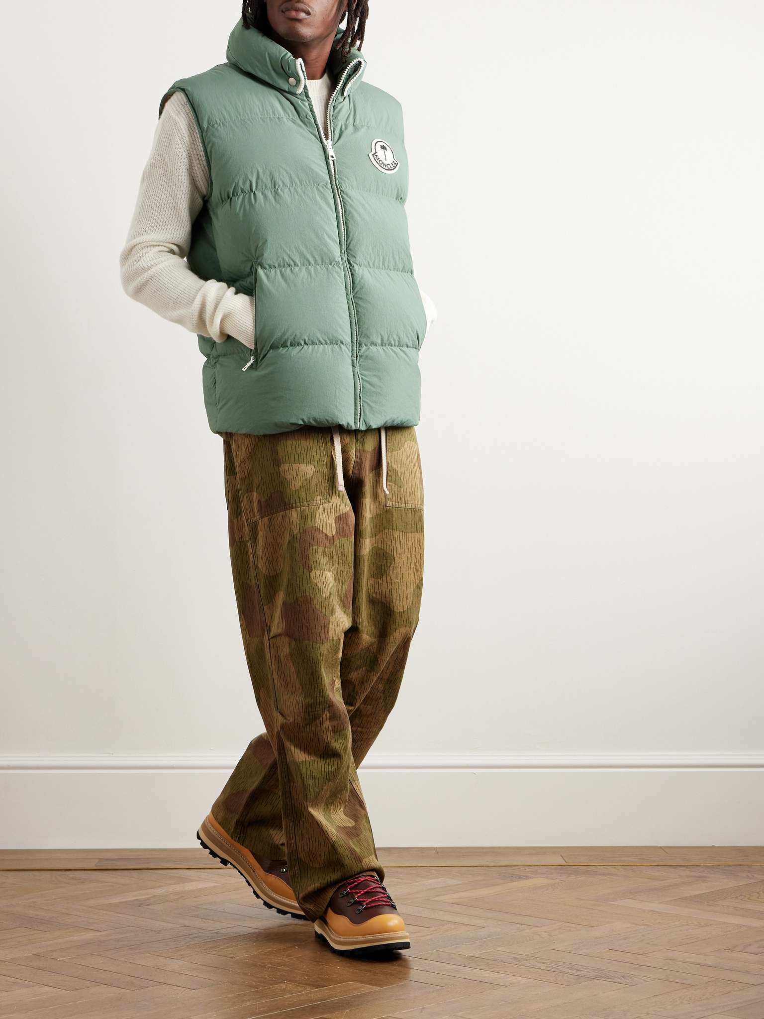 + Palm Angels Rodmar Logo-Appliquéd Quilted Shell Down Gilet - 2