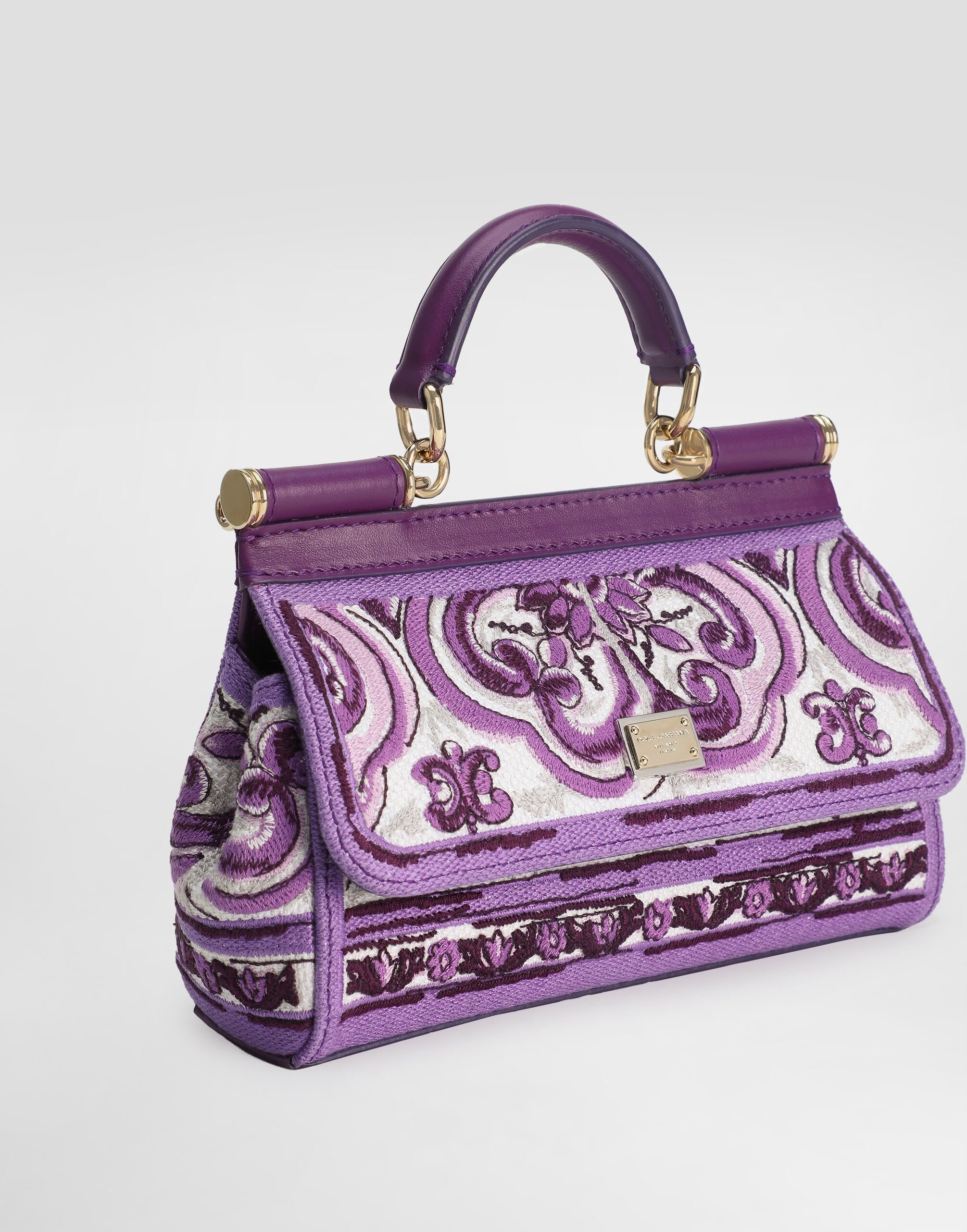 Small Sicily handbag with Majolica embroidery - 6