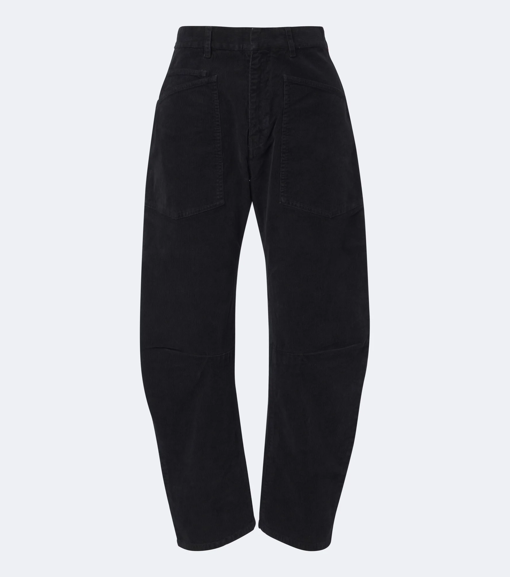 Shon cotton-blend corduroy barrel-leg pants - 1
