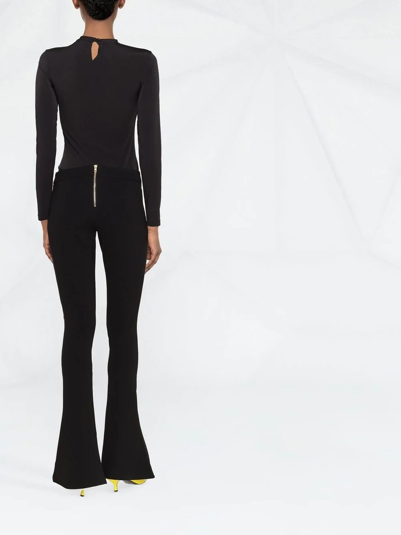 low-waist flared trousers 4