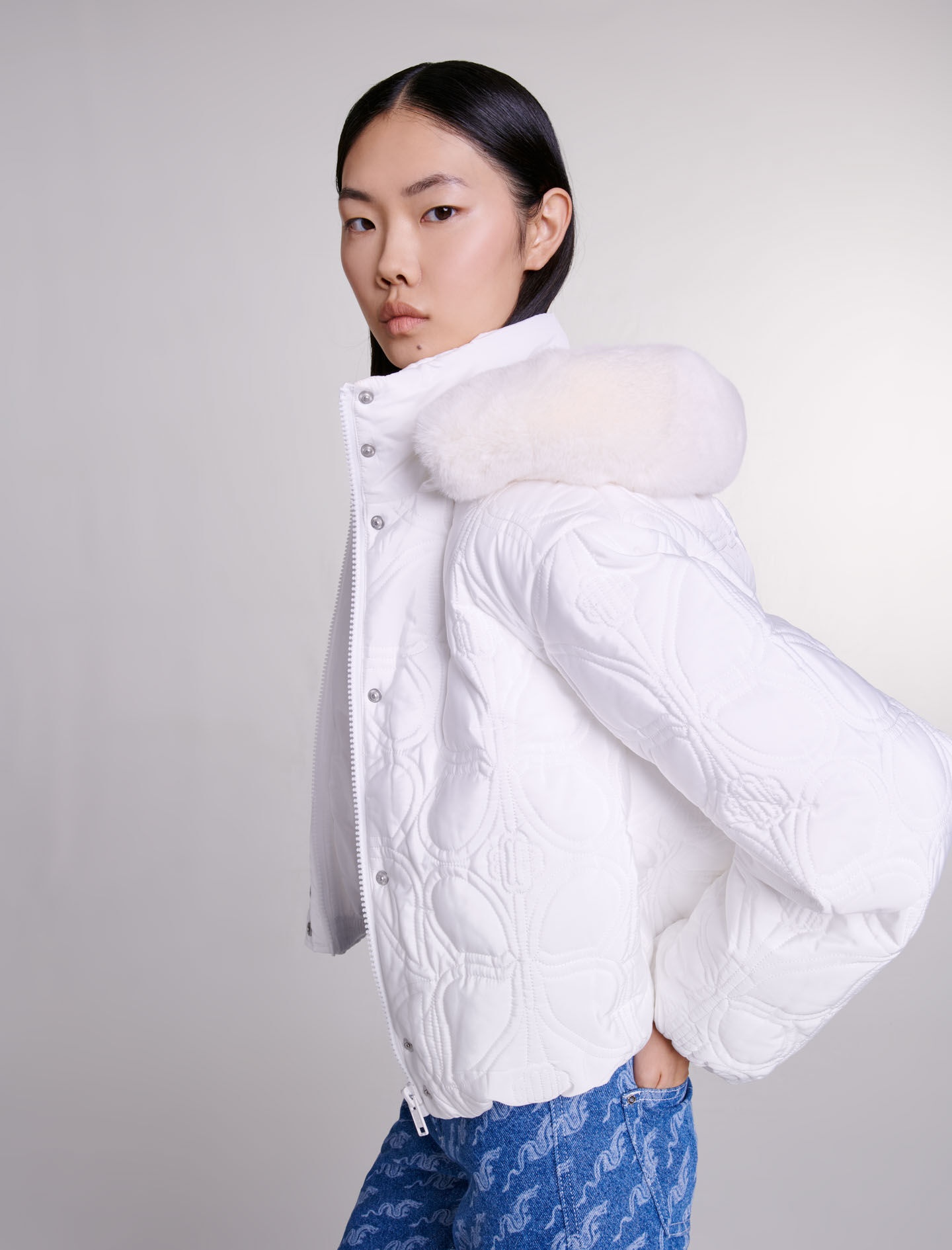 Short quilted puffer jacket - 8