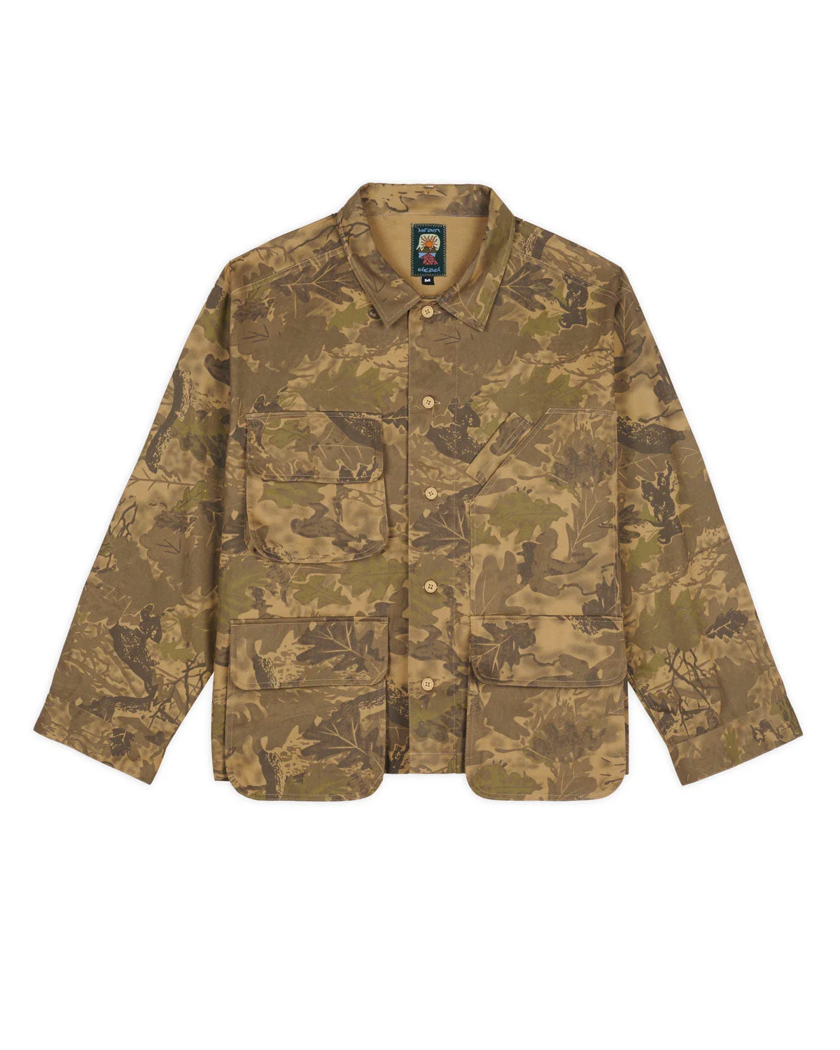 Twill Military Shirt Jacket - Leaf Camo - 1