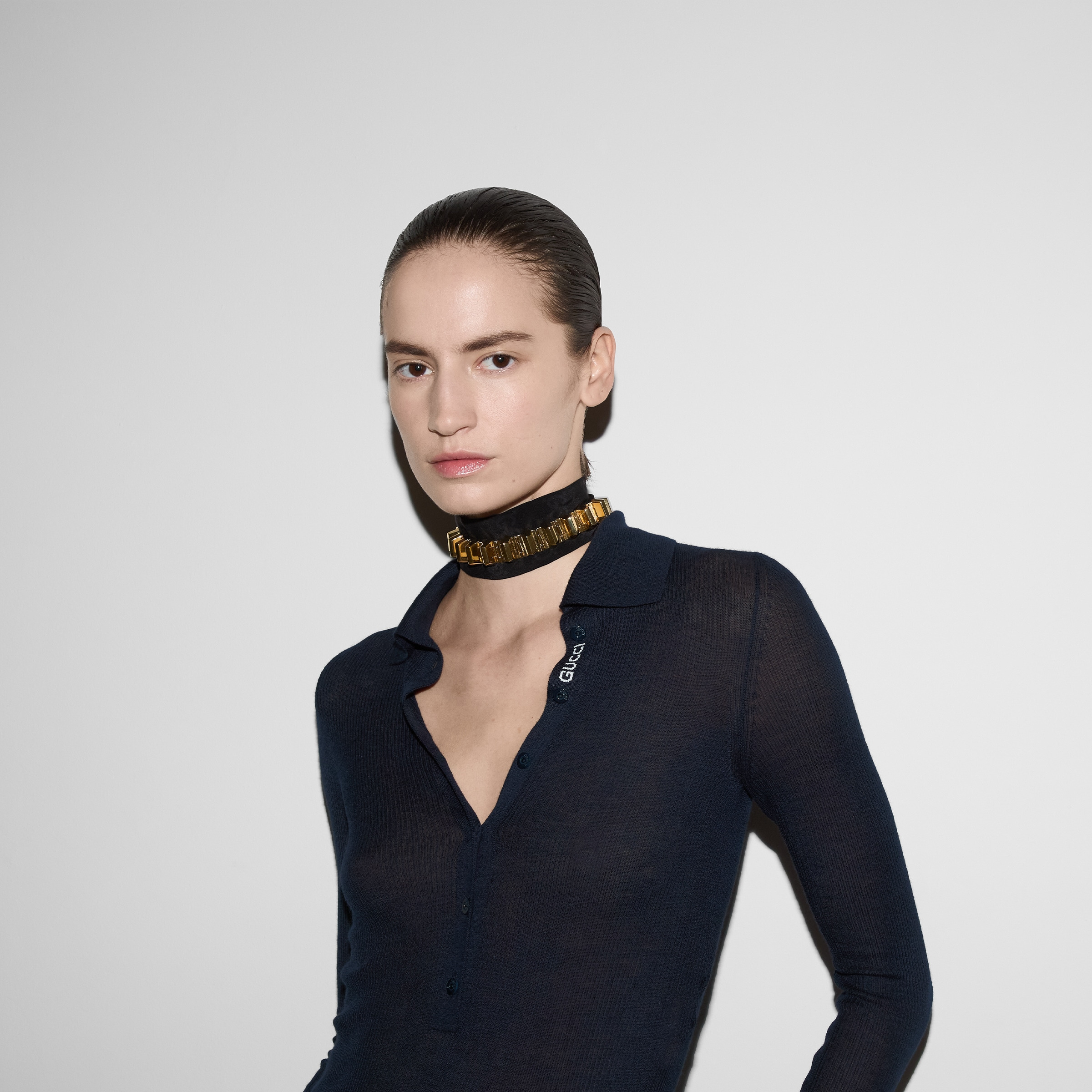 Extra fine rib cashmere knit top - 5