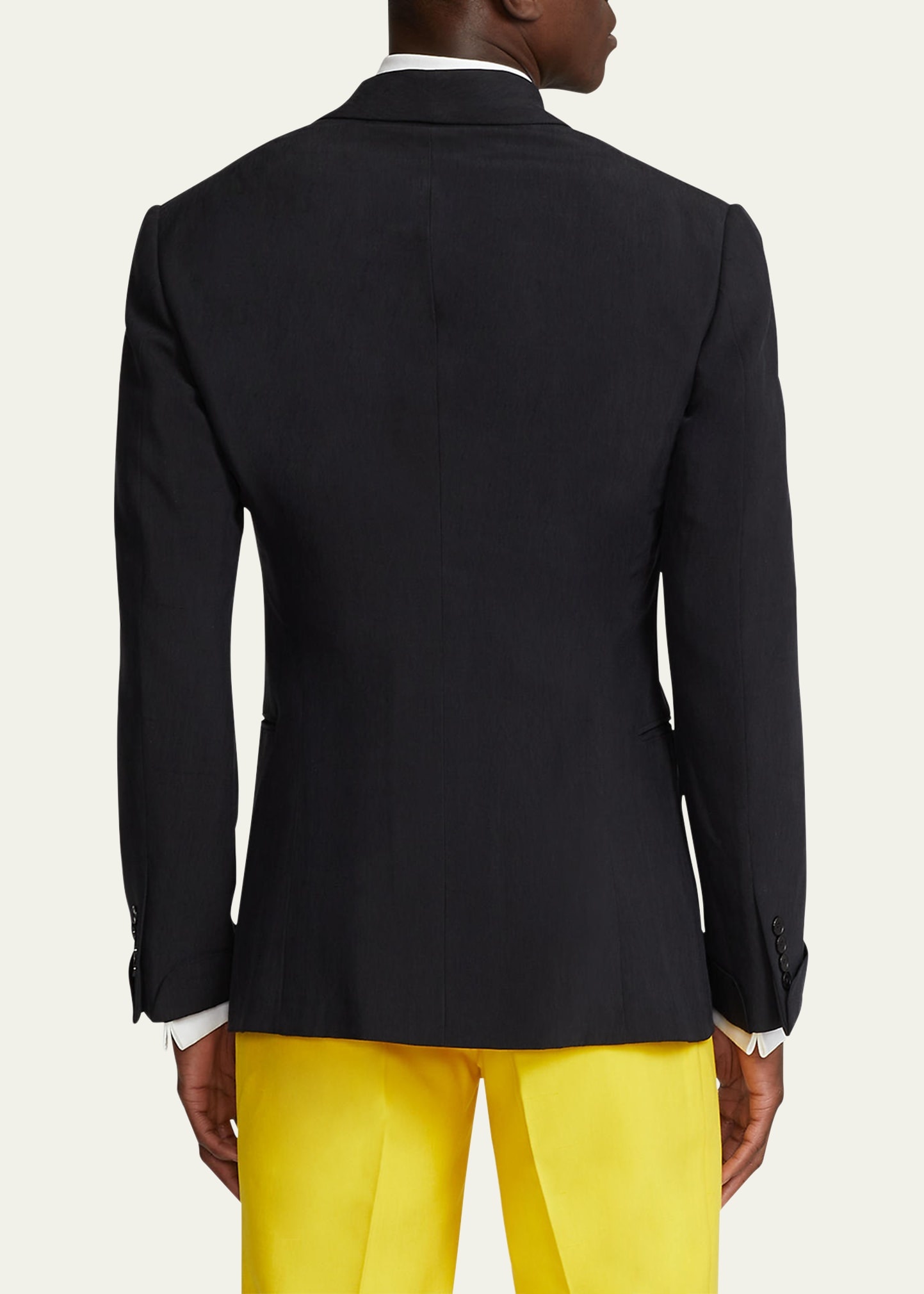 Men's Handmade Silk Shantung Jacket - 3