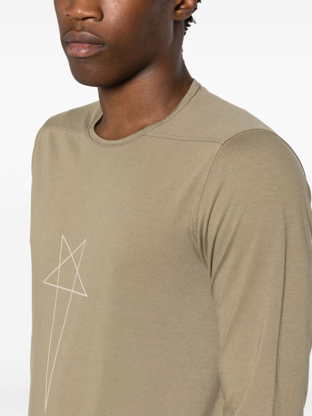 Pentagram logo-print cotton T-shirt - 5