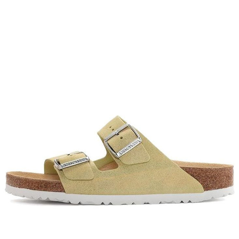 Birkenstock Arizona Suede Leather Sandals 'Shimmering Popcorn' 1024201 1