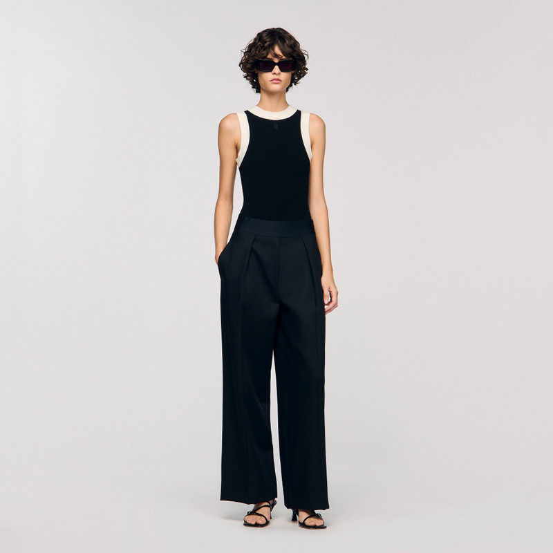 Sandro TWO-TONE KNIT BODYSUIT outlook