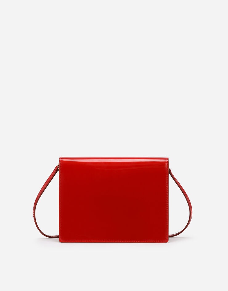 Patent leather crossbody bag with logo - 4