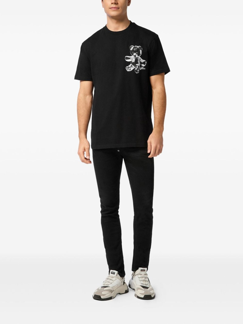 PHILIPP PLEIN teddy bear-print crew-neck T-shirt outlook