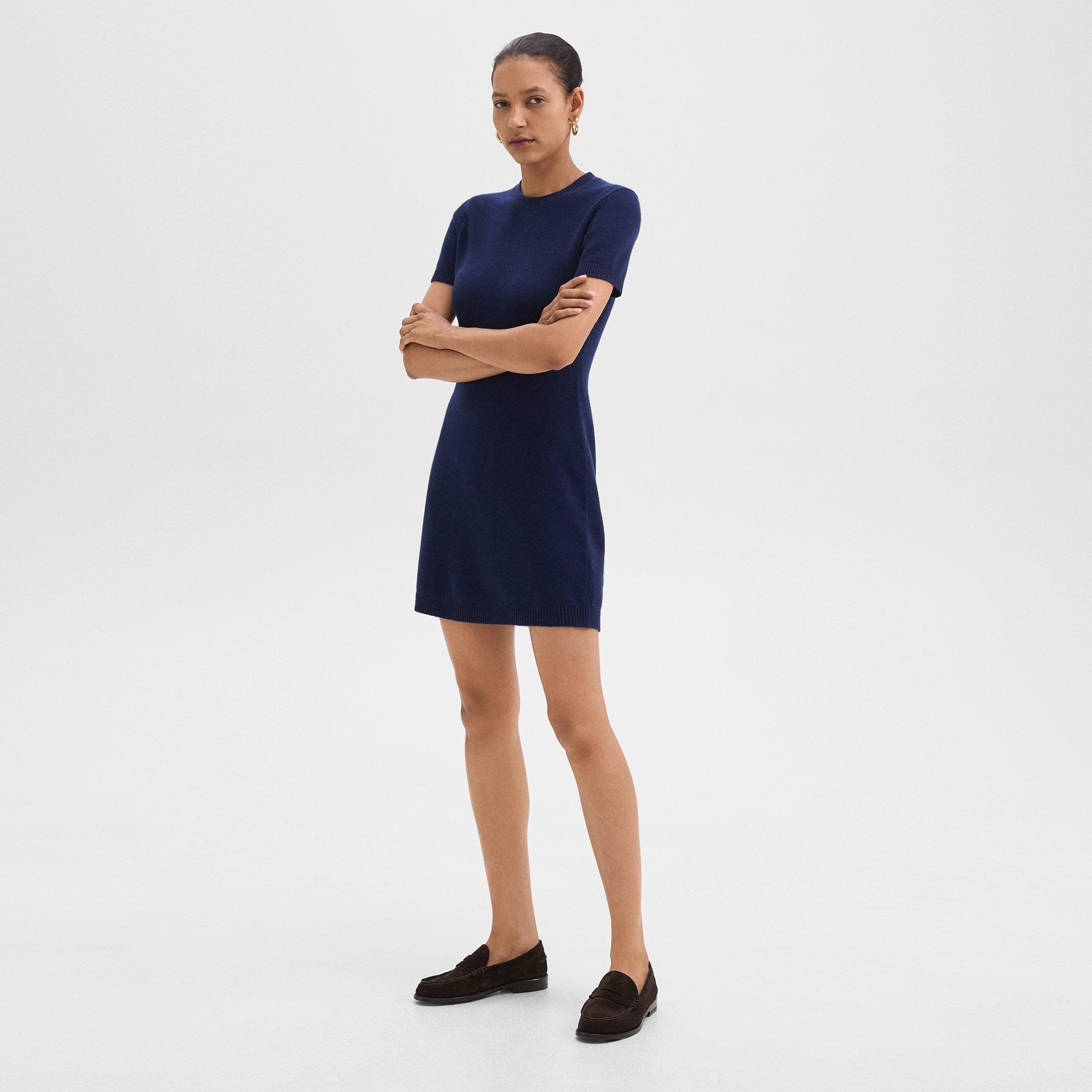 Mini Sweater Dress in Felted Wool-Cashmere - 3