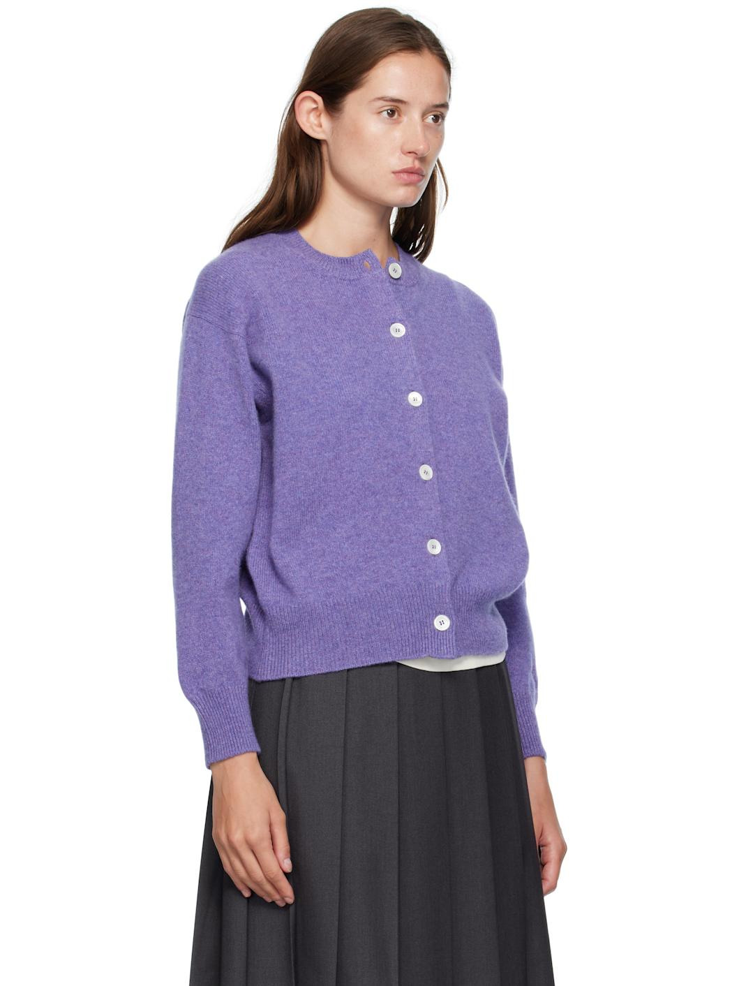 Purple Ada Crewneck Cardigan - 2