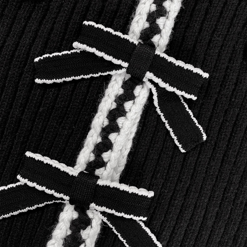 Black Melange Knit Cardigan 5