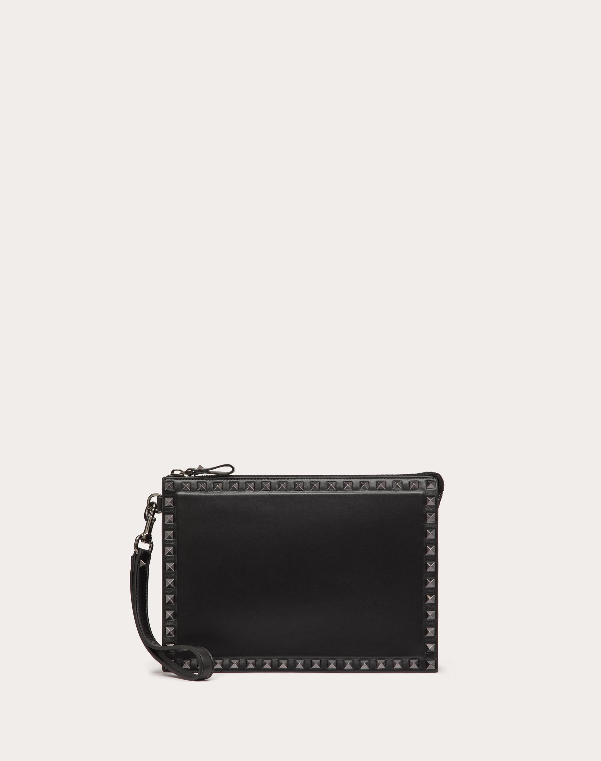 Valentino ROCKSTUD CALFSKIN POUCH