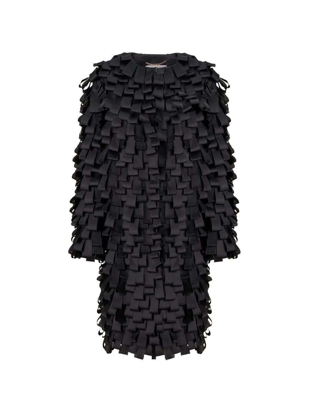 loop-embroidered organza coat - 1