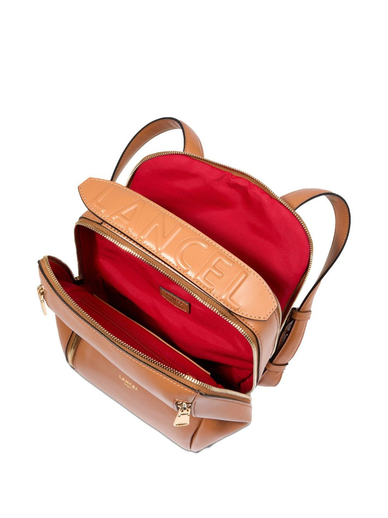 Origami leather zip-fastening backpack 5