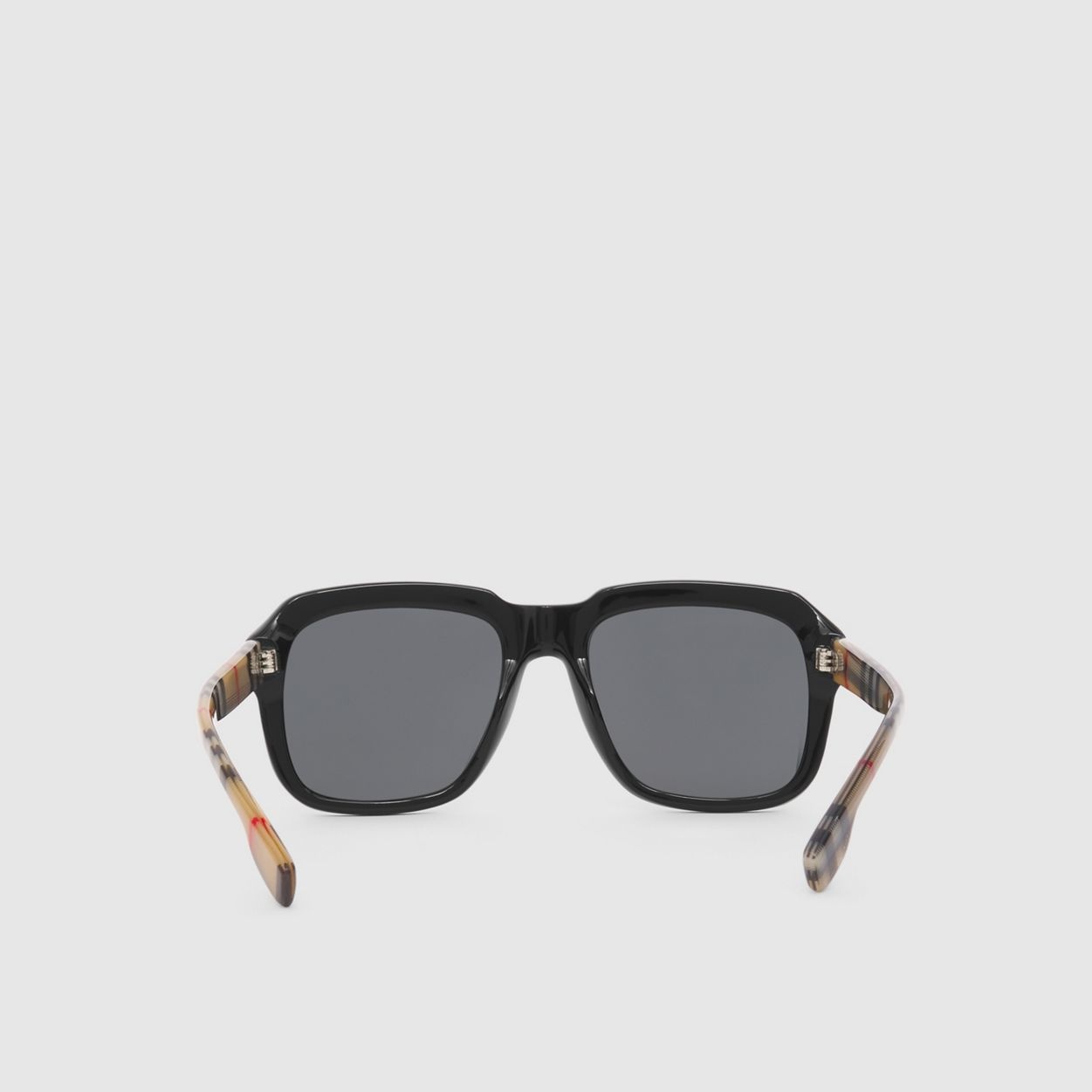 Check Detail Bio-acetate Square Frame Sunglasses - 6