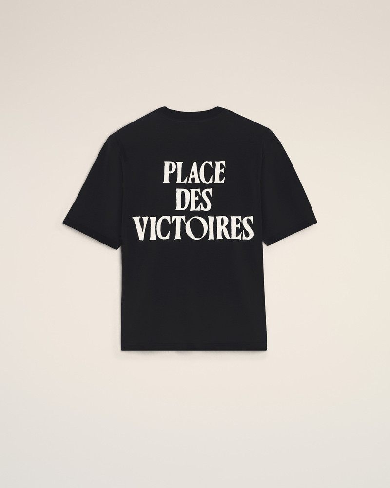 AMI Paris BLACK T-SHIRT AMI DE COEUR AND "PLACE DES VICTOIRES" PRINT ON THE BACK outlook