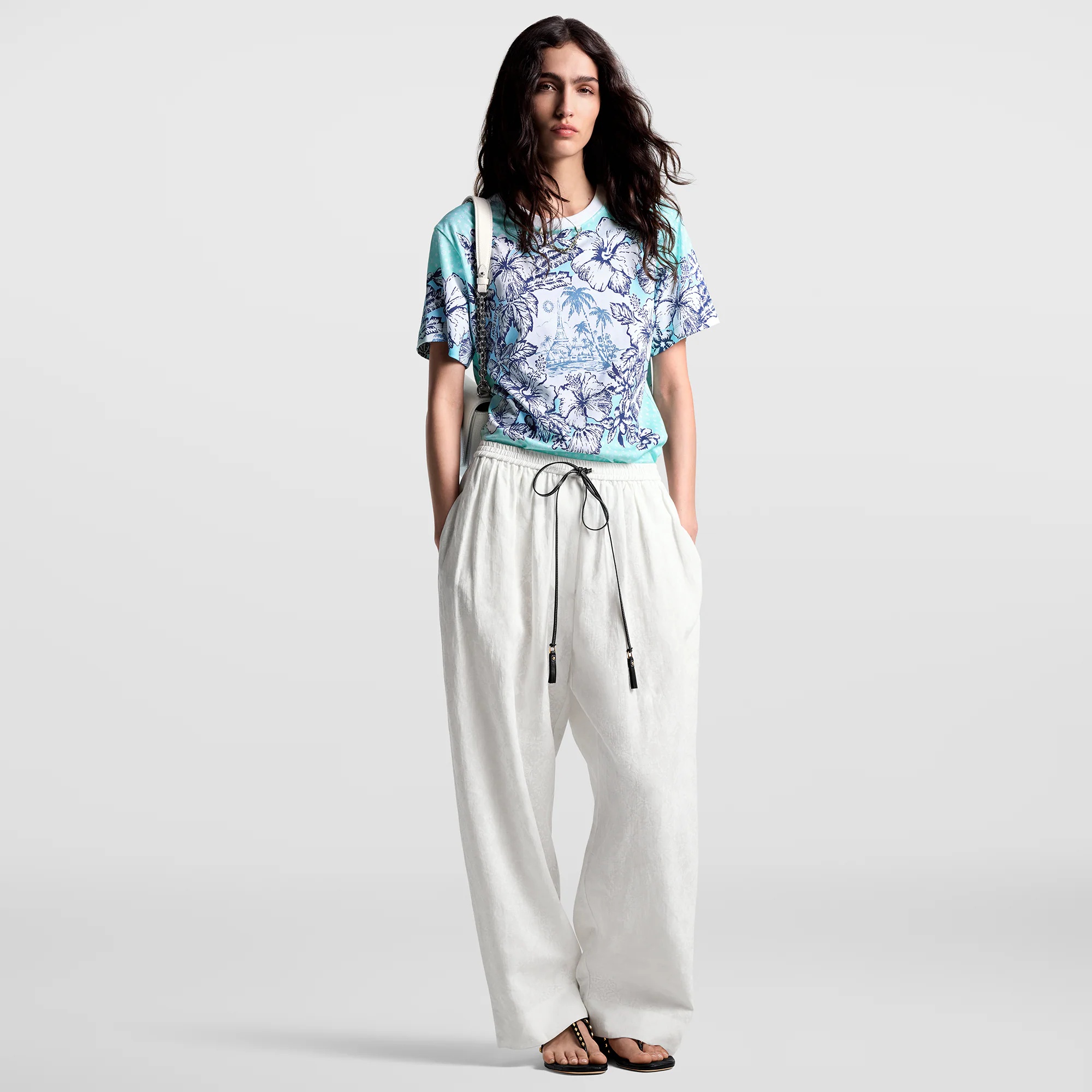 Tropical Floral Print T-Shirt - 4