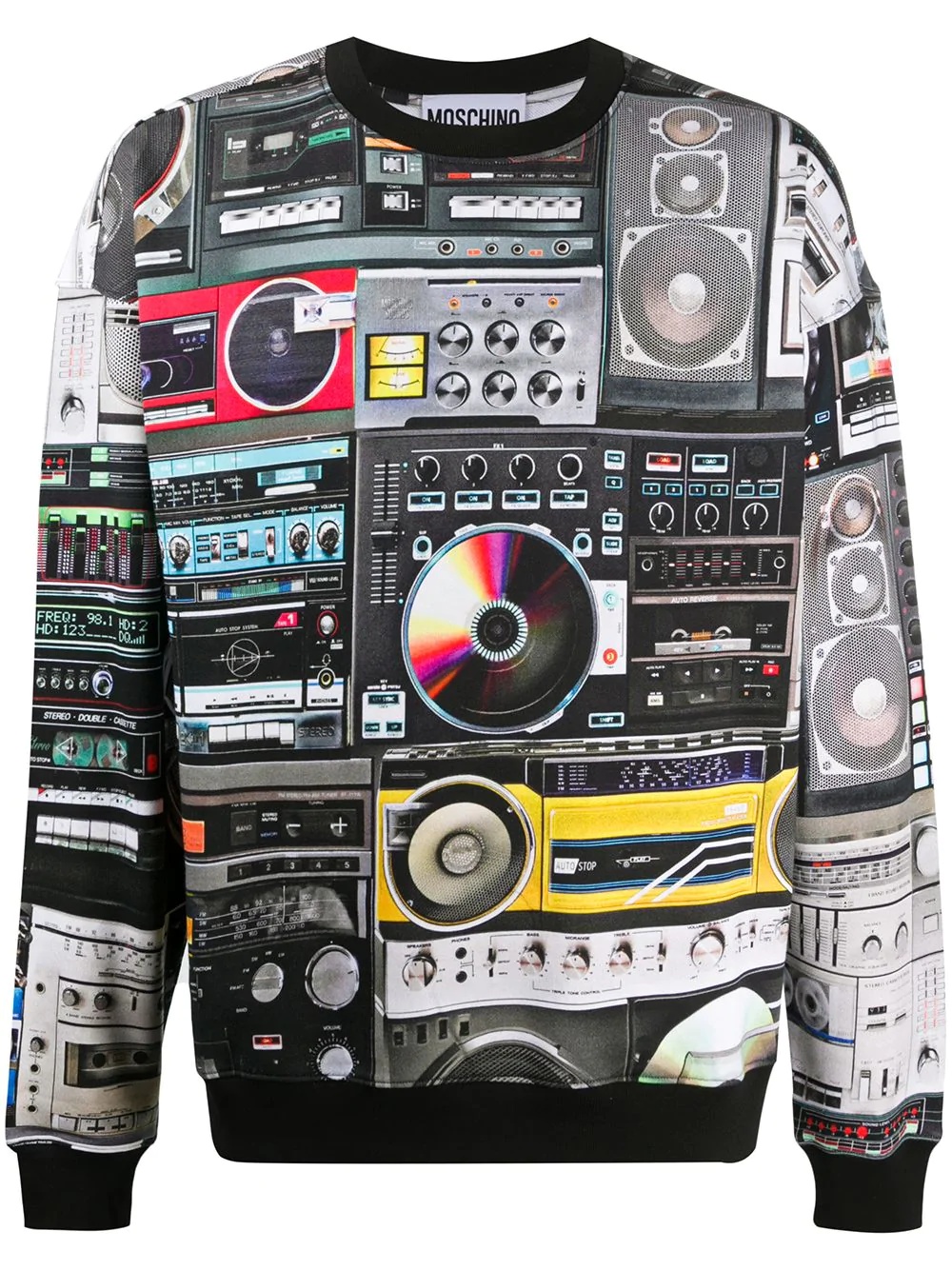 stereo-print sweatshirt - 1