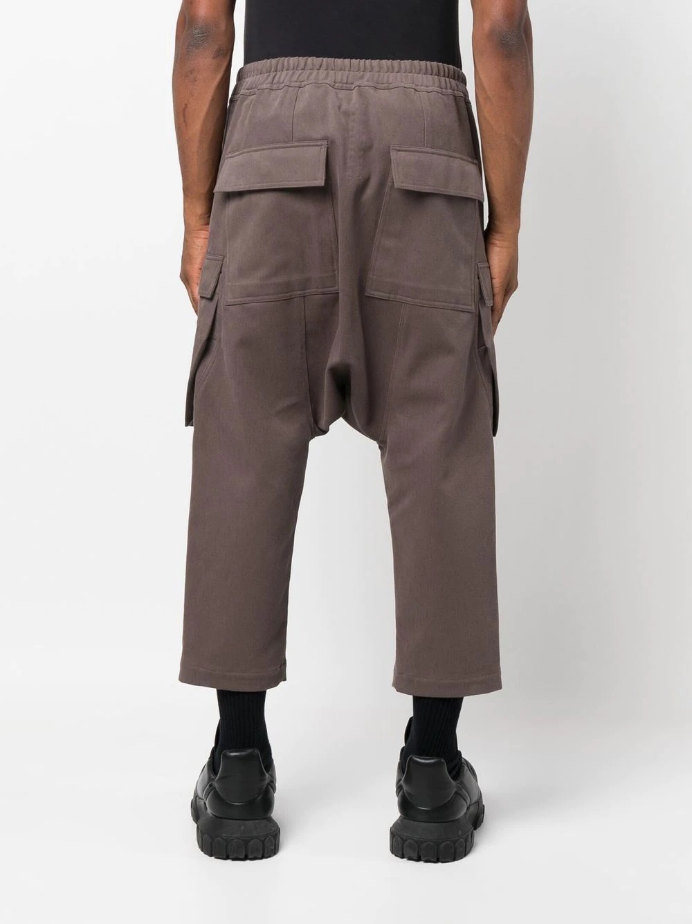 drawstring-waist cropped trousers - 4