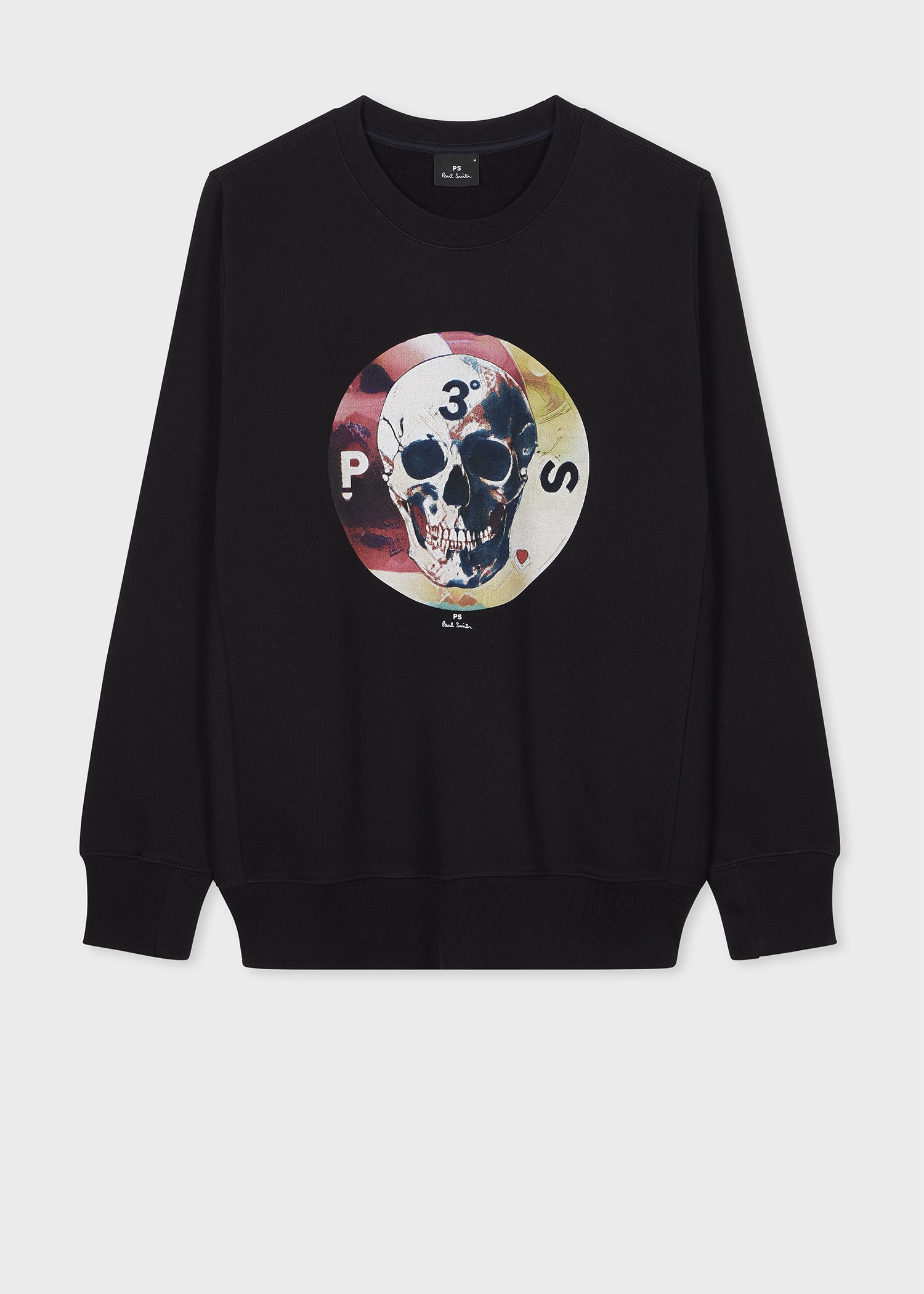 Black 'Skull' Print Sweatshirt - 1