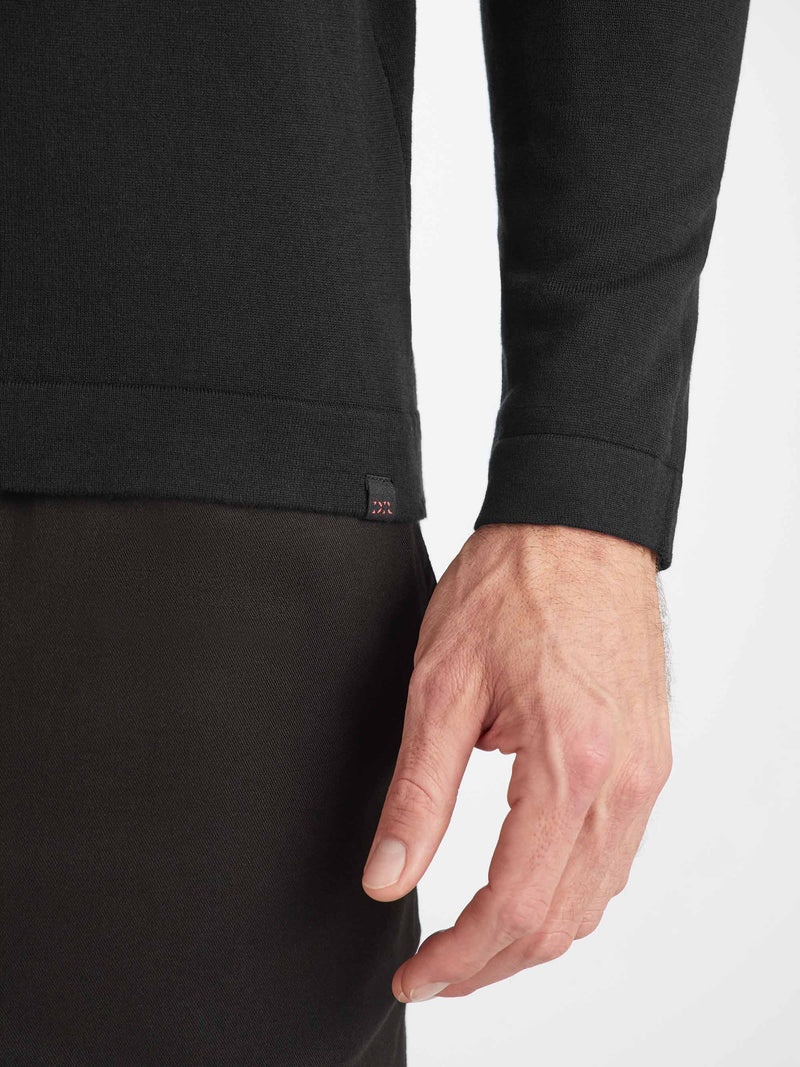 Men's Sweater Jacob Sea Island Cotton Black - 7