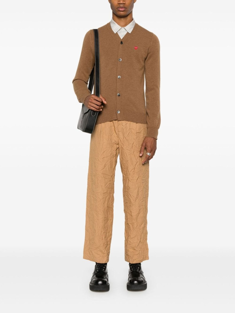 Comme des Garçons PLAY Heart-patch wool cardigan outlook