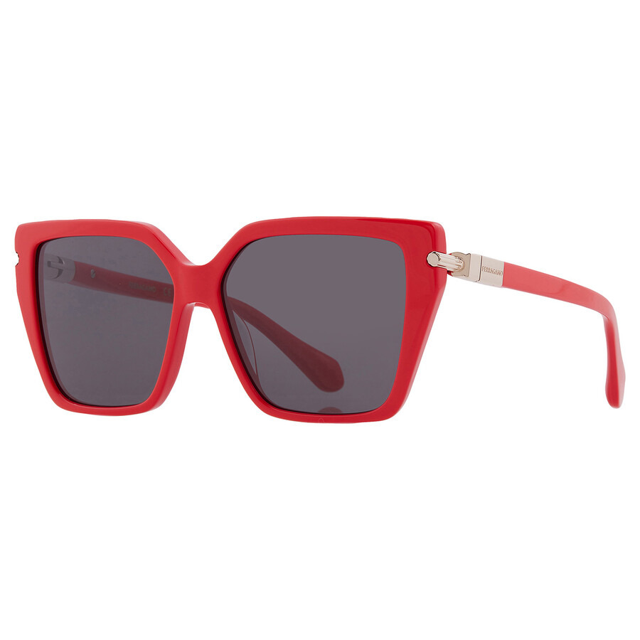 Ferragamo Grey Butterfly Ladies Sunglasses SF1106S 600 57 - 2