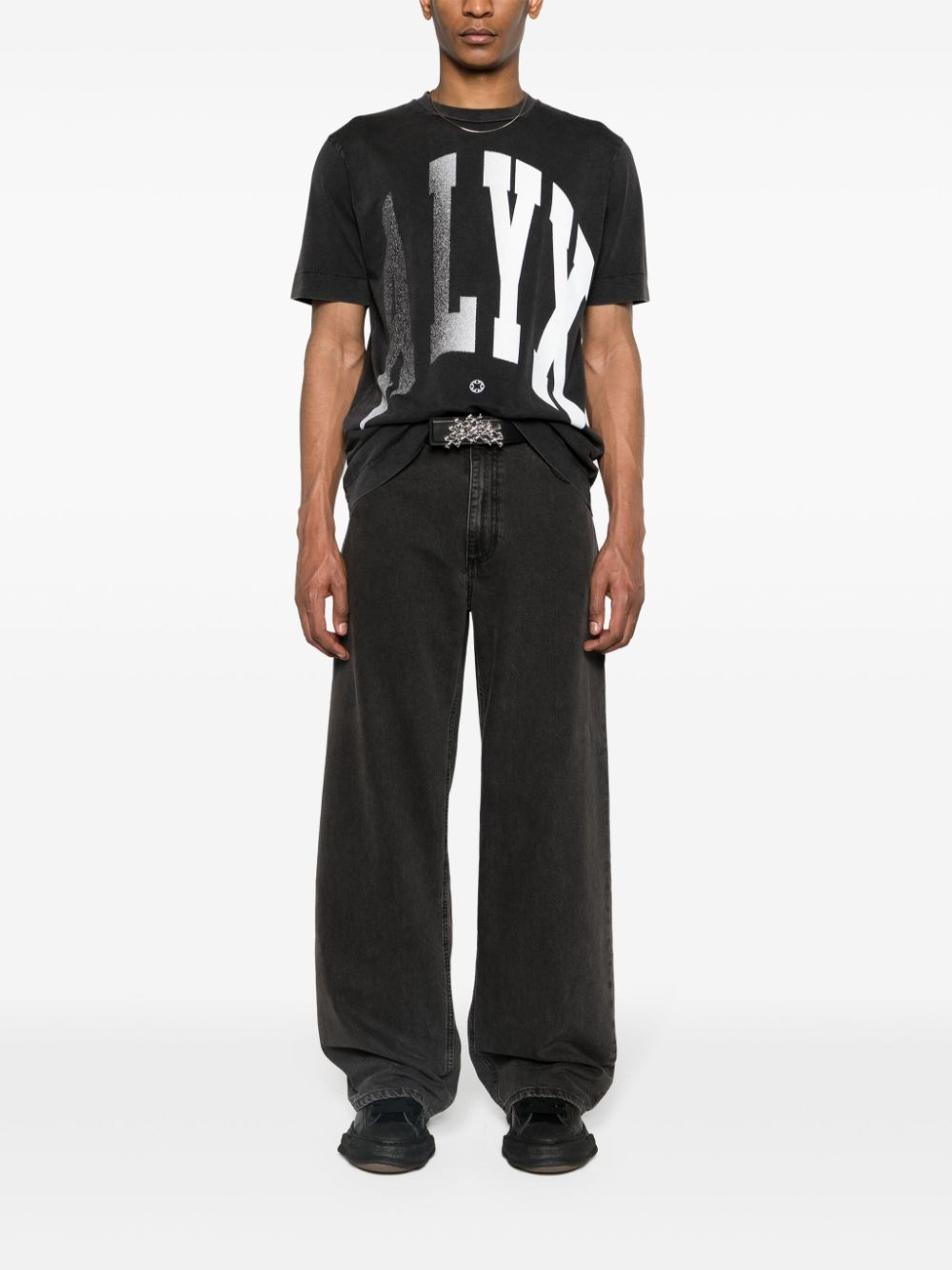 buckle-detailed straight-leg jeans - 2
