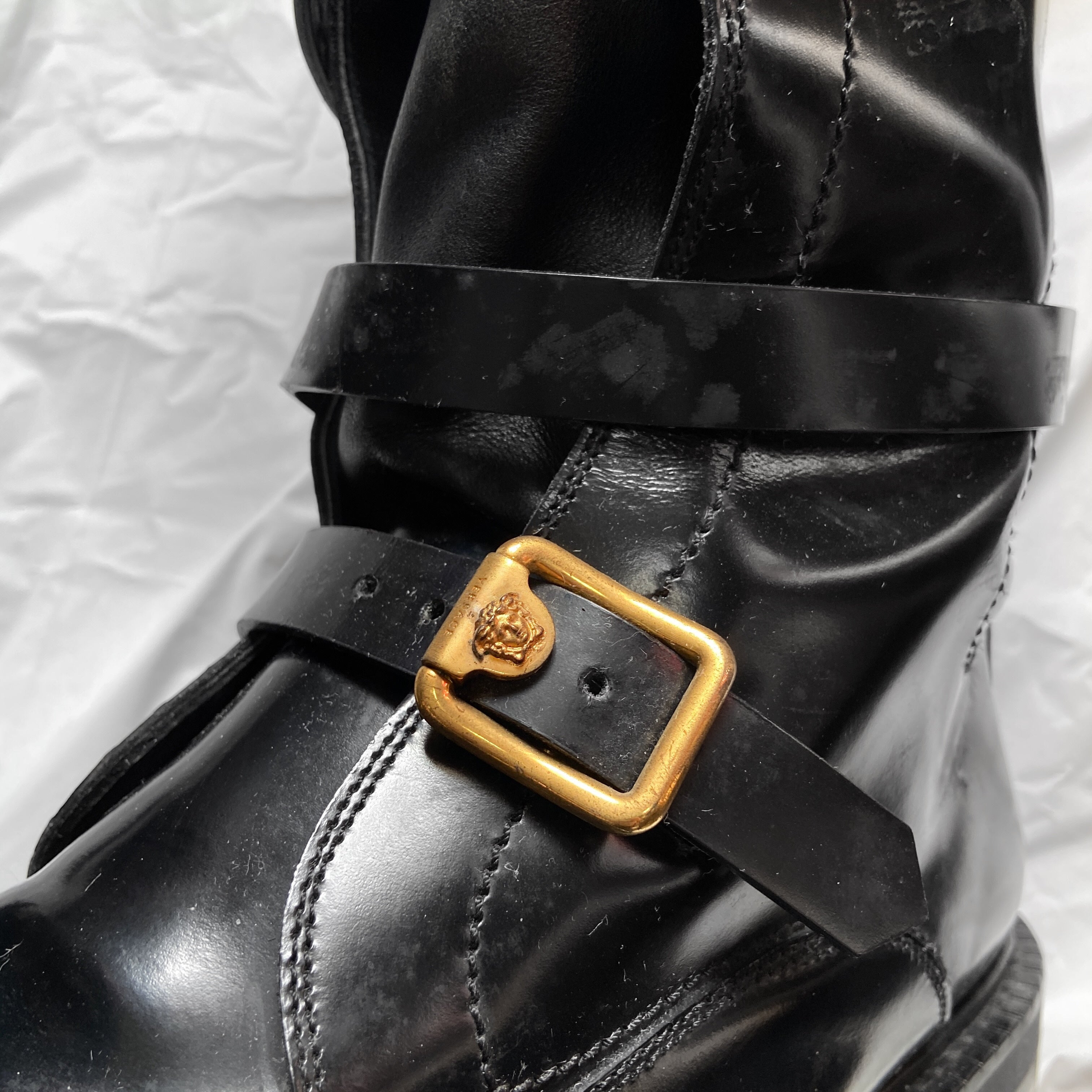 Versace Fall 2013 Bondage Patent Leather Boot 43 - 7
