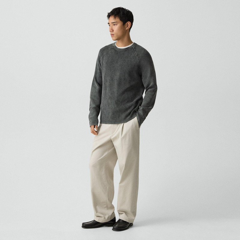 Theory Washed Crewneck Sweater in Cotton outlook