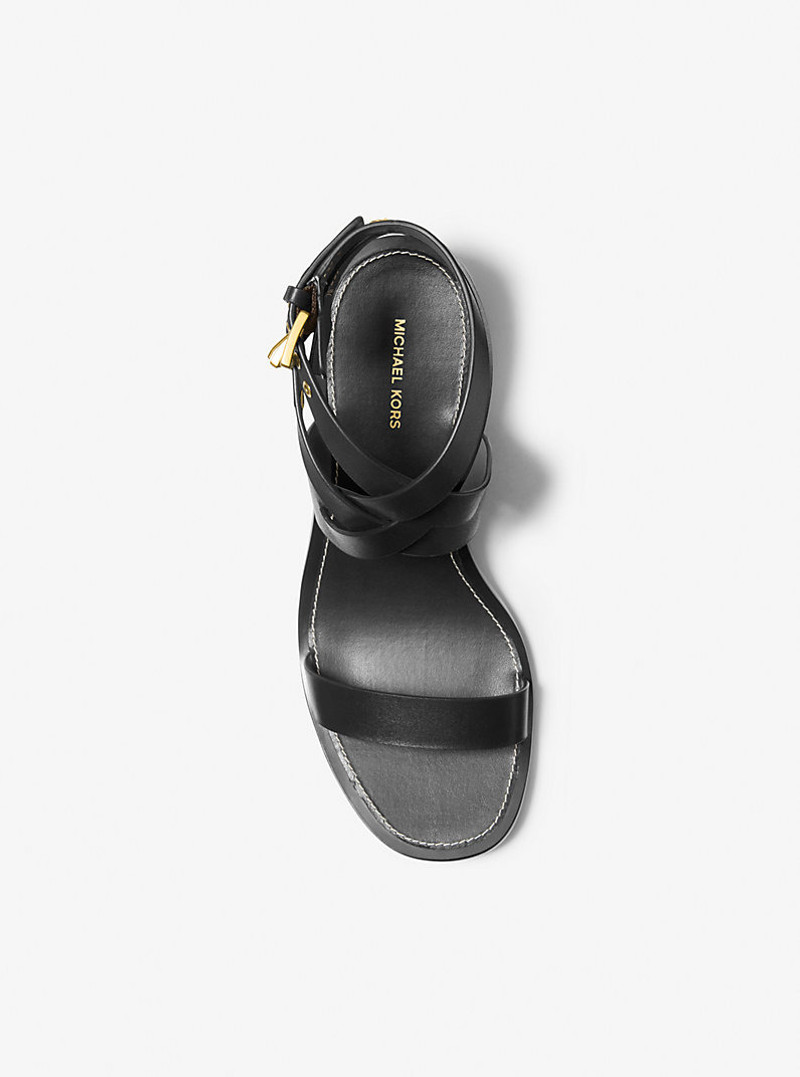 Irene Leather Kitten Heel Sandal 4