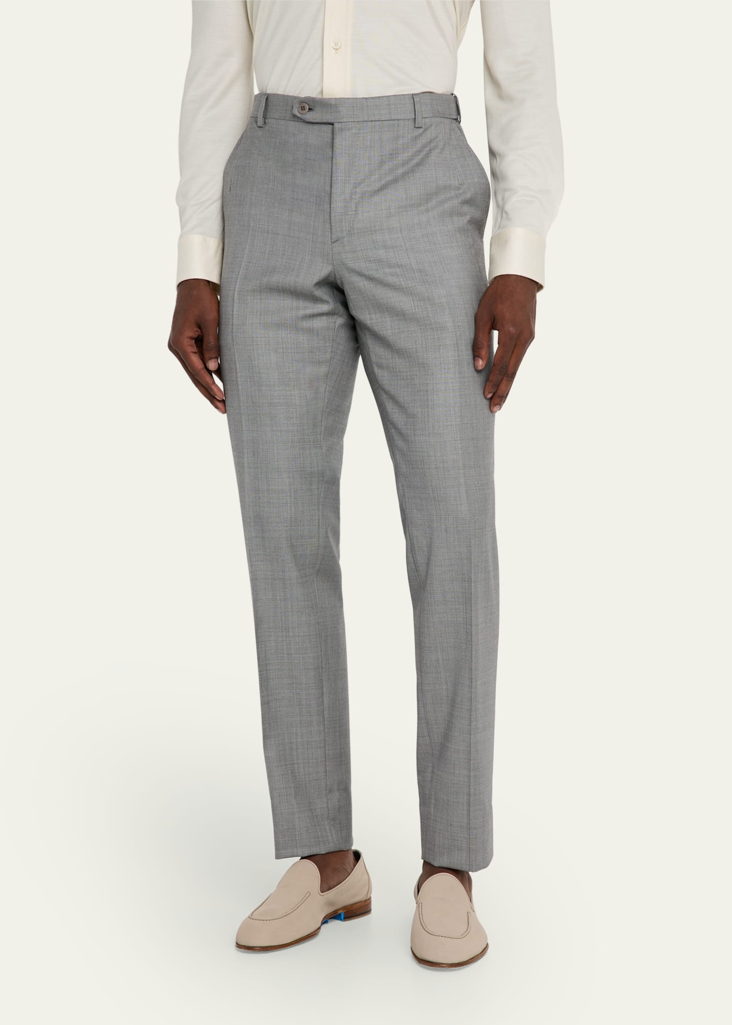 Men's Wool Sharkskin Pants - 4