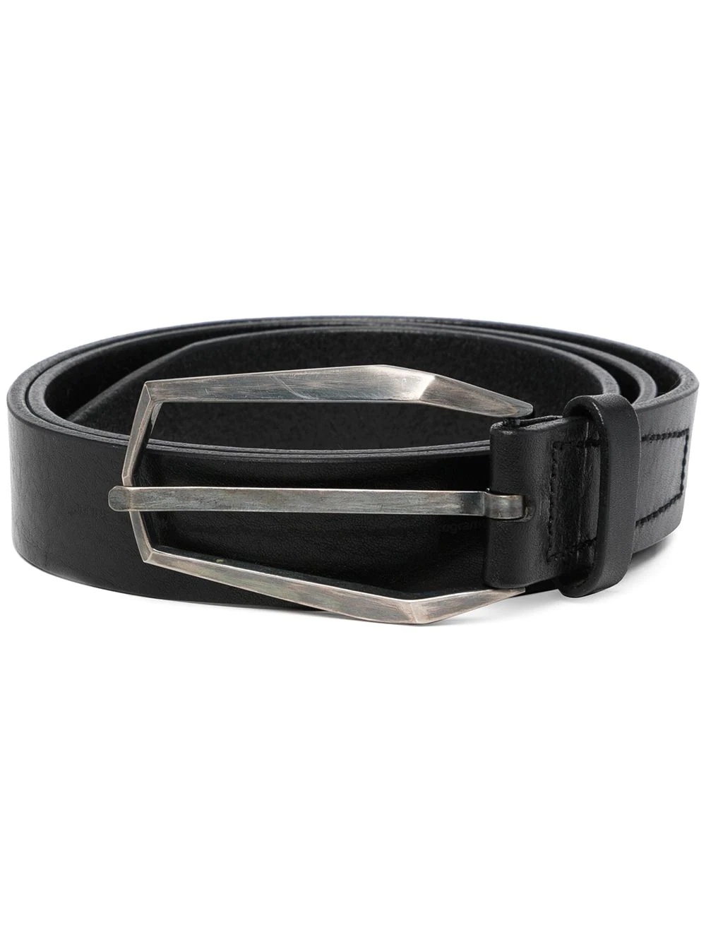 buckled leather belt - 1