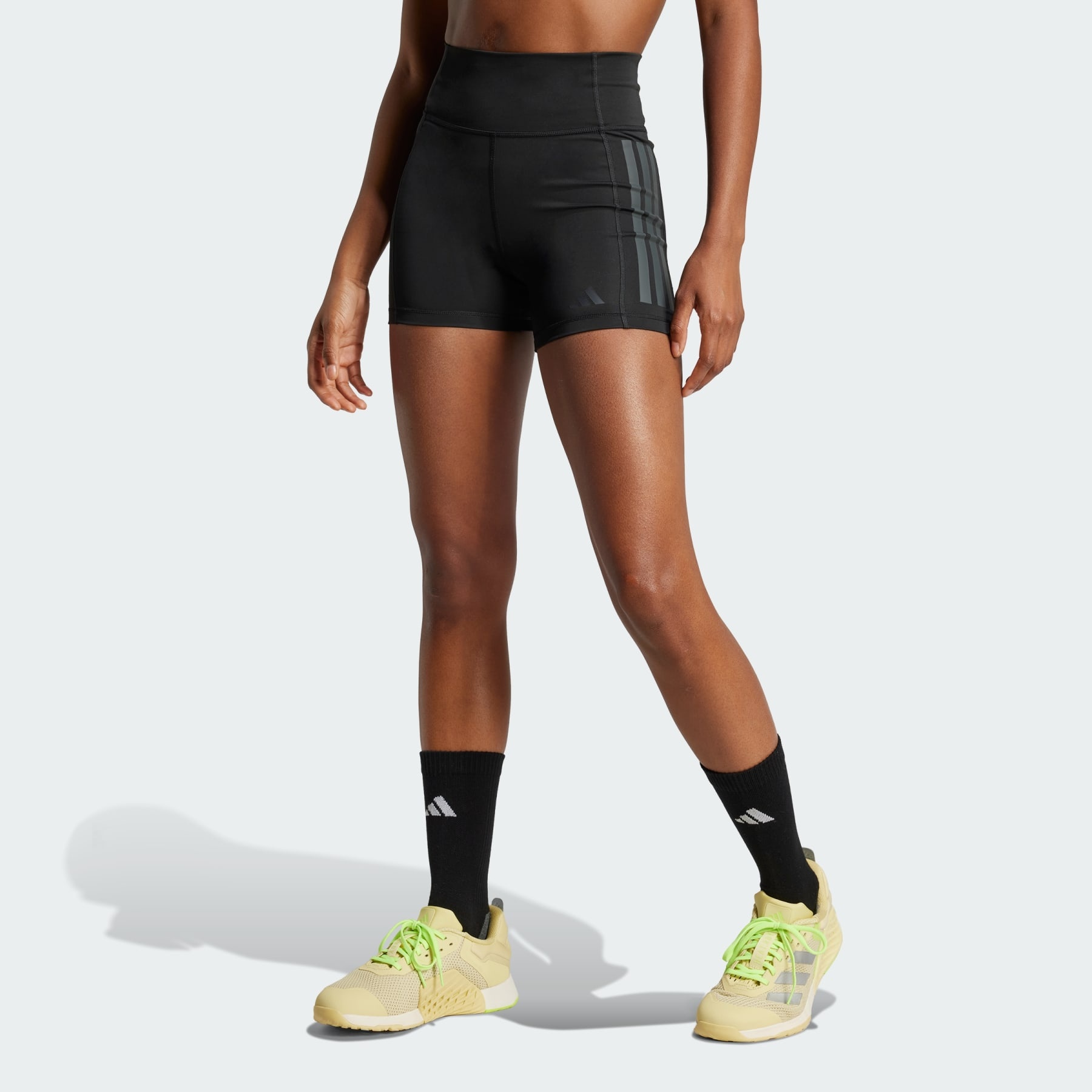 Optime 3-Stripes 1/4 Short Leggings - 2