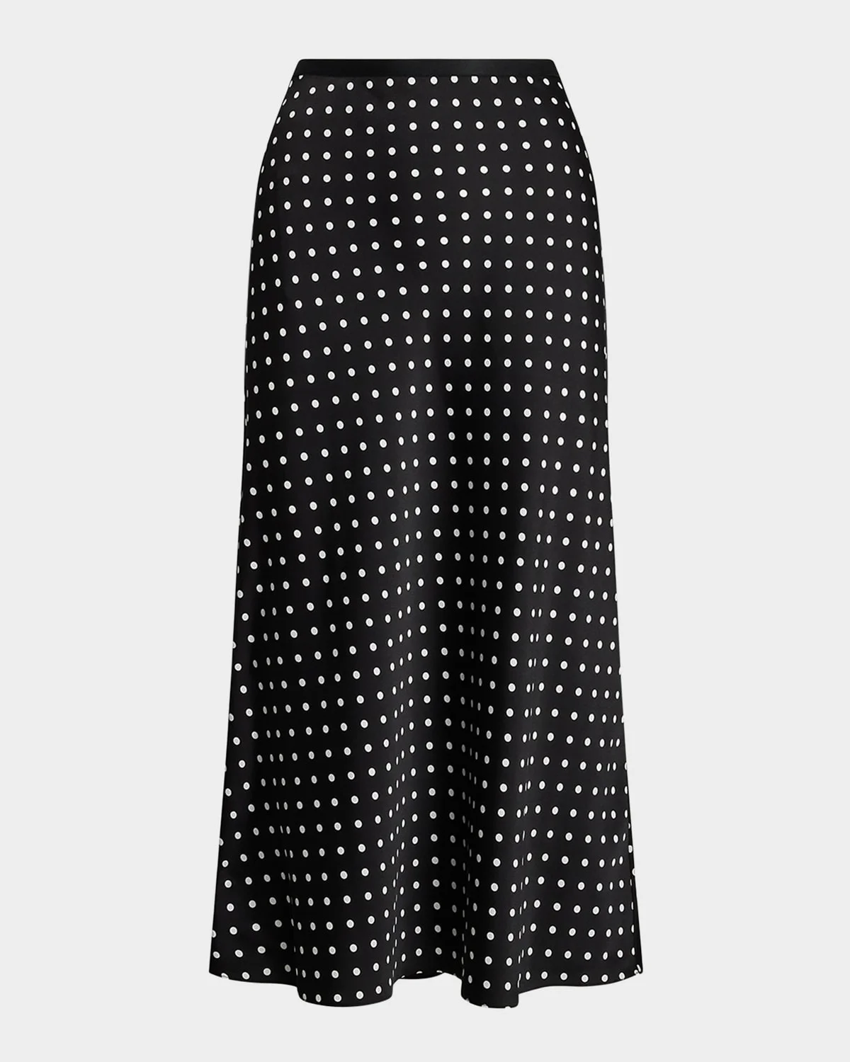 Polka-Dot Satin Skirt - 1