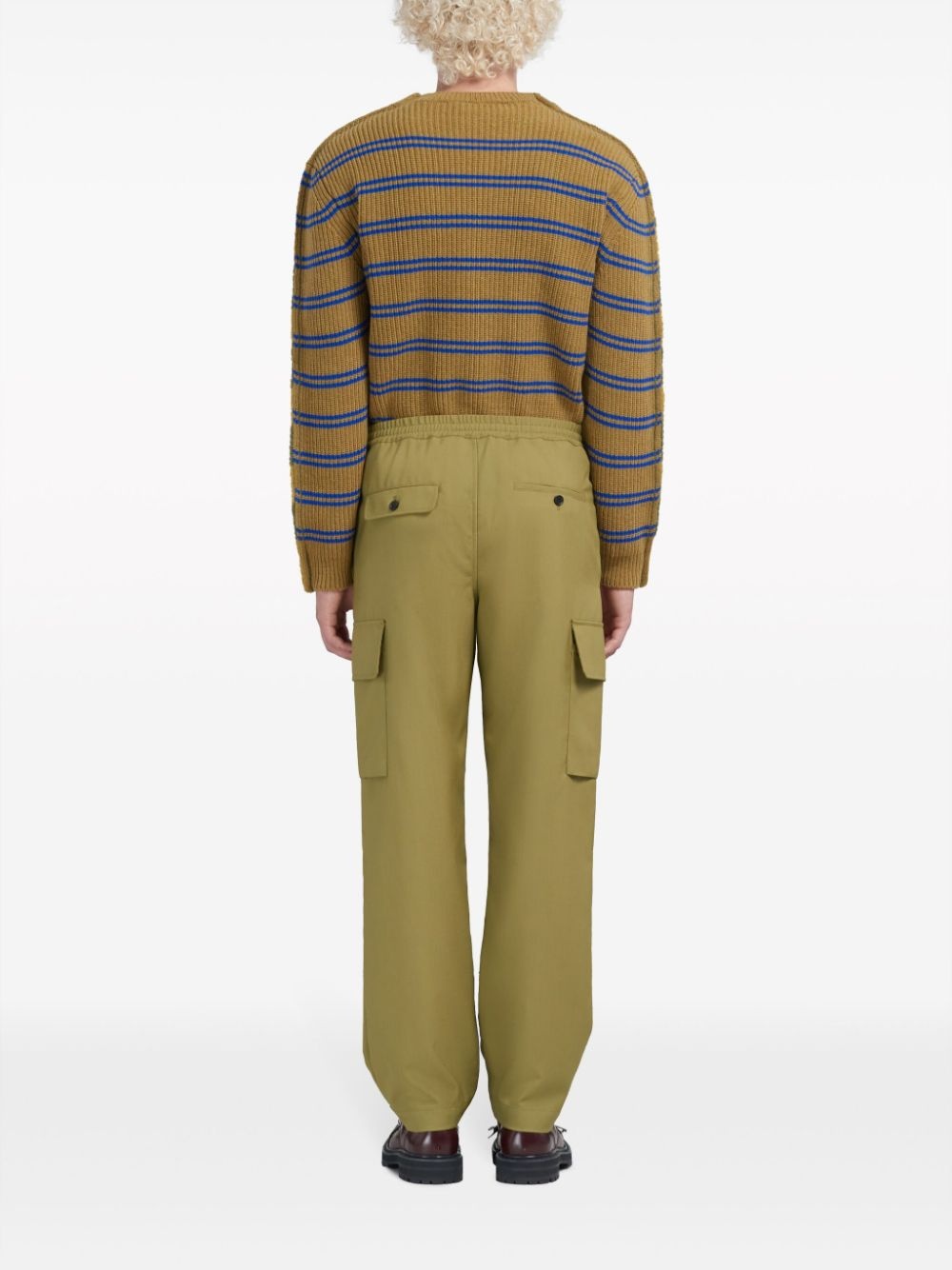 virgin wool straight-leg trousers - 4