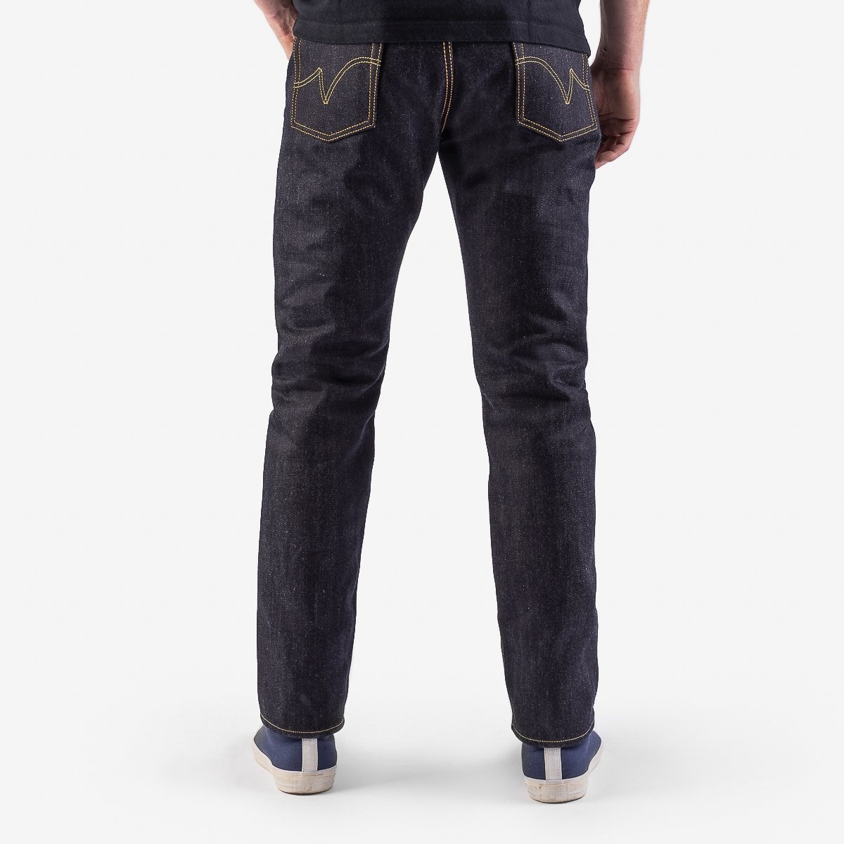 IH-888-XHS 25oz Selvedge Denim Medium/High Rise Tapered Cut Jeans - Indigo - 3